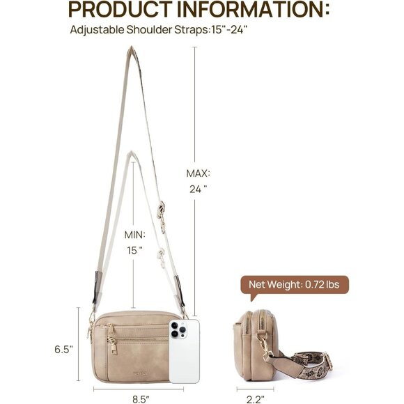 Crossbody Purse for Women Trendy Vegan Leather - Picture 3 of 7